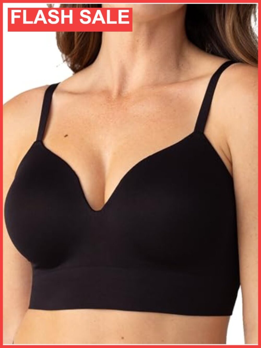 Wirefree Full Coverage Bra with Lift Smoothing T-Shirt Finish Plus Size
